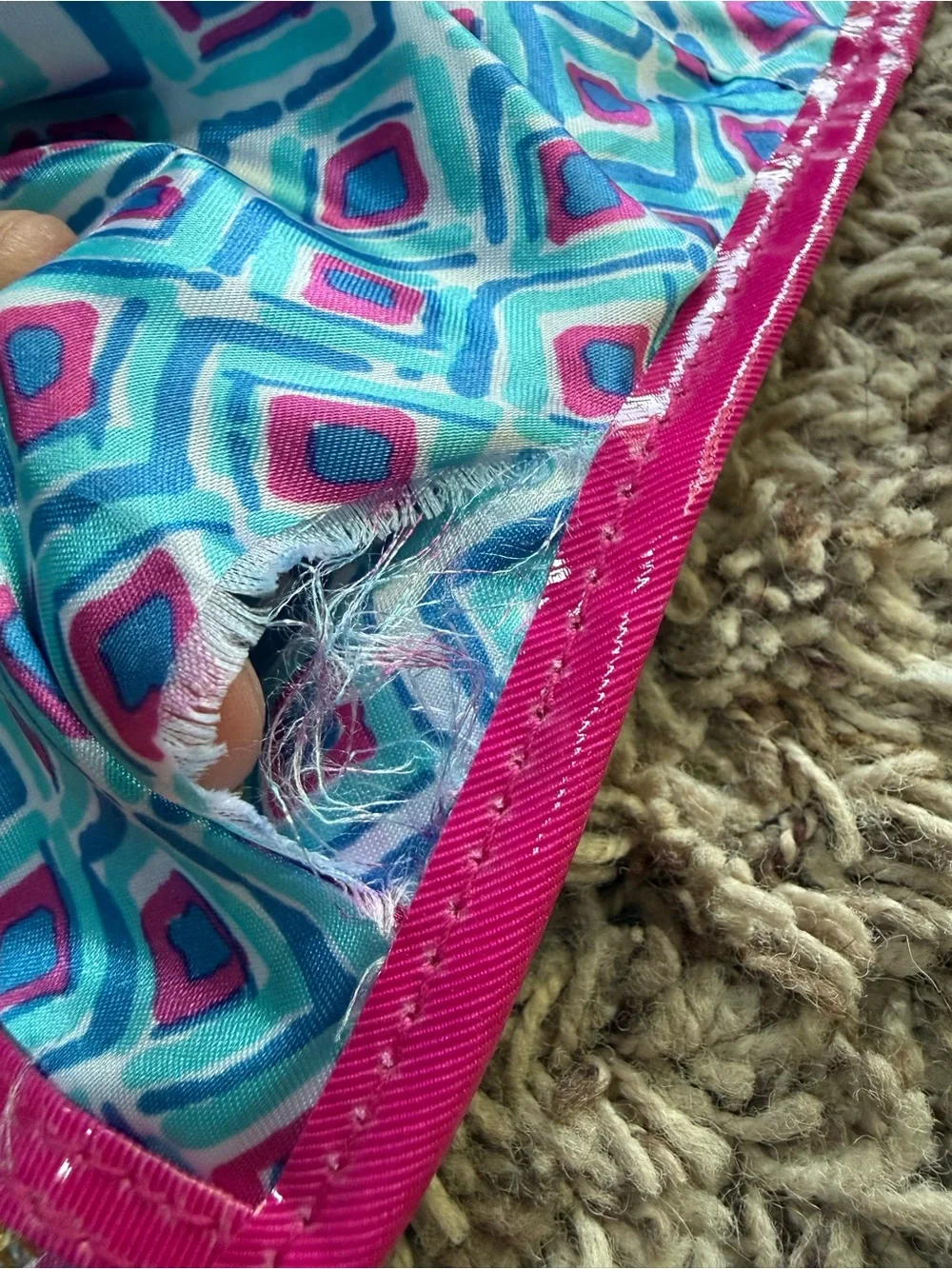 Lilly Pulitzer for Target My Fans Hanging Valet Cosmetic Travel Toiletry Bag